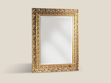 7951 - Framed rectangular wooden mirror by Tarocco Vaccari Group - view 2